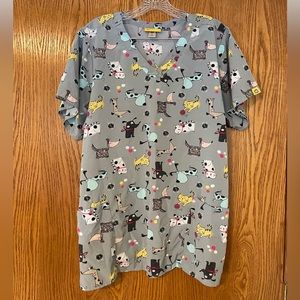 WonderWink dog scrub top size XL